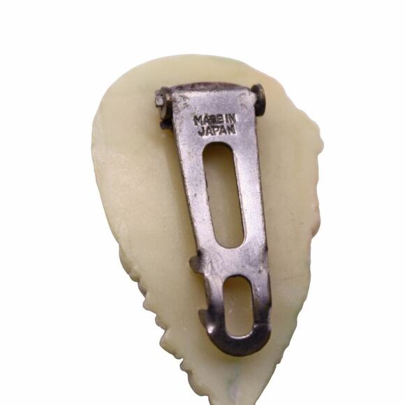 Vintage Celluloid Floral Flower Clip Pin in Pastel Pink Made in Japan - Hey Viv - Picture 3 of 5